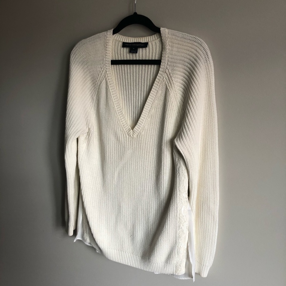 FRENCH CONNECTION | contrast hem sweater